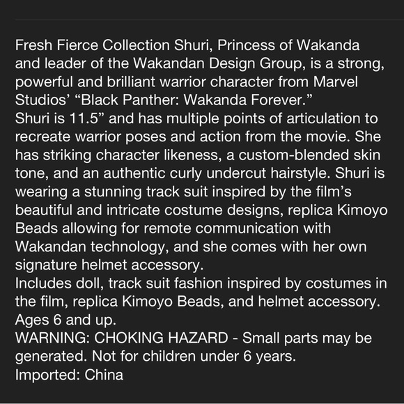 SALE MARVEL WAKONDA SHURI & OKOYE DOLLS - Picture 10 of 13
